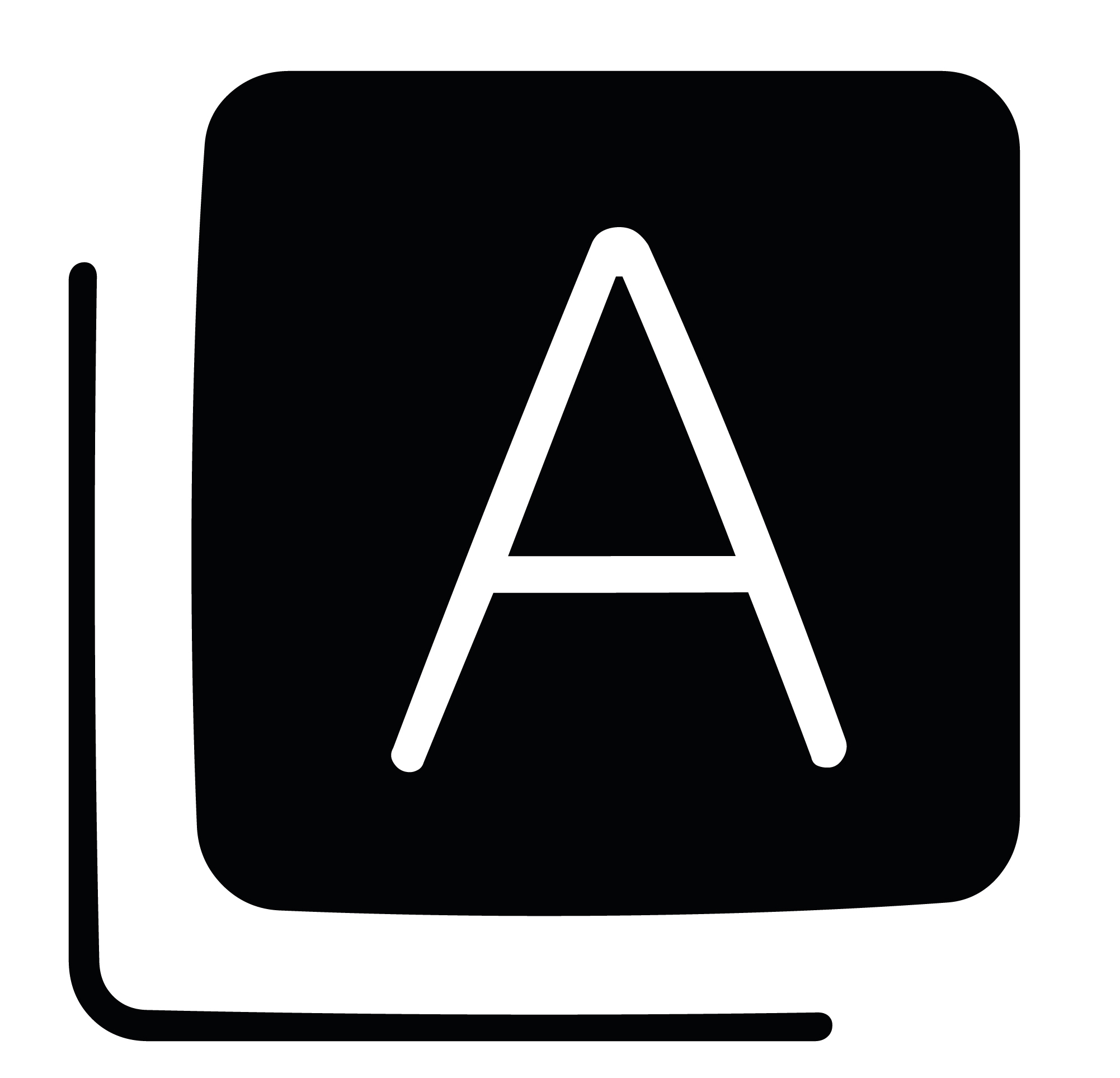 A in a box to symbolize design
