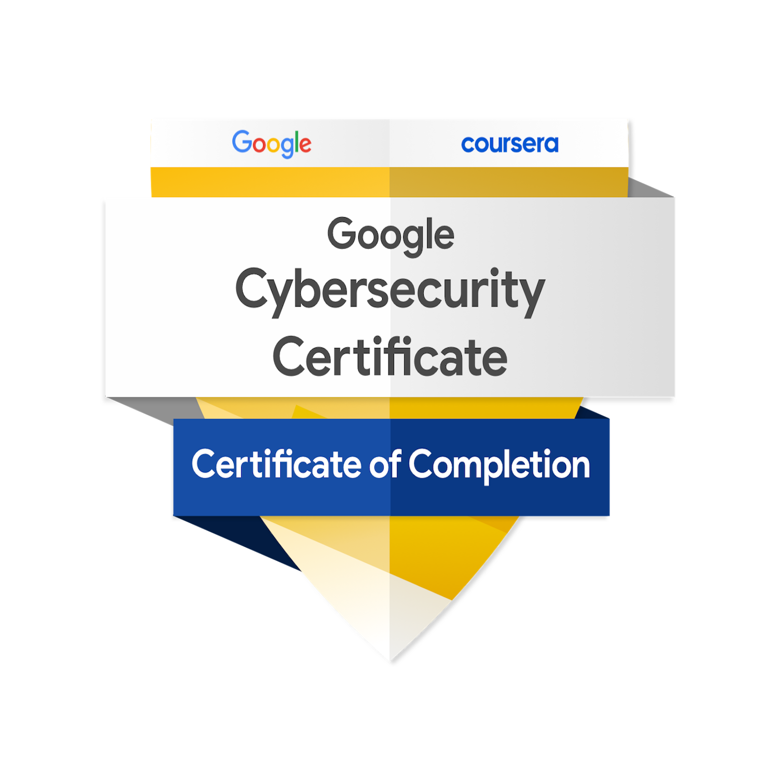 Google cybersecurity certificate badge