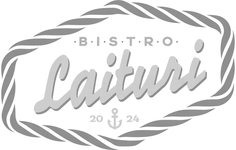 Logo with a twisted rope border and text reading 'Bistro Caituri' with an anchor symbol and the year 2024 below.